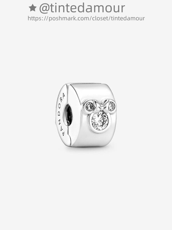 Pandora Disney Mickey Mouse & Minnie Mouse Clip Charm|Pendant - Picture 1 of 2